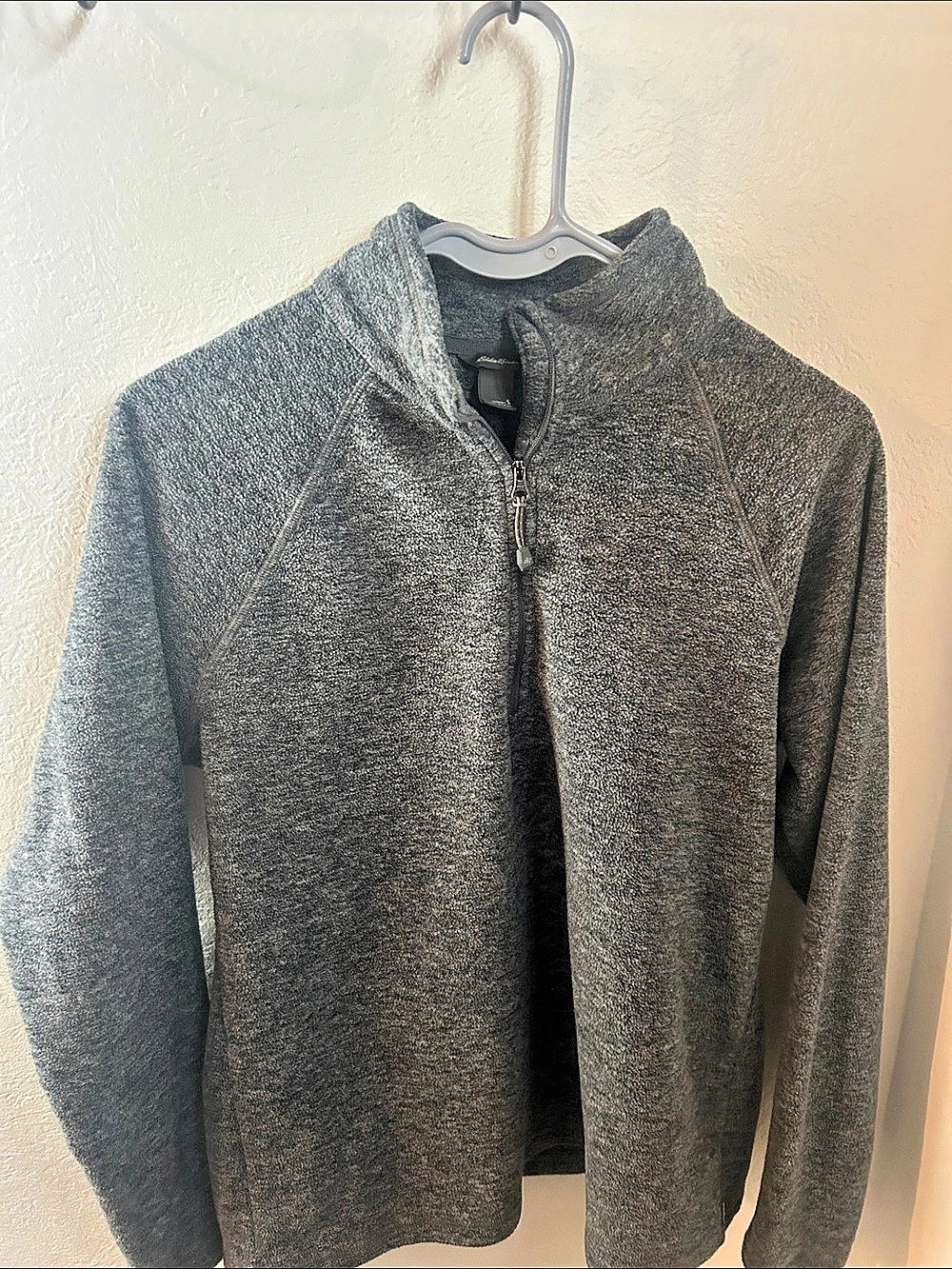 Eddie Bauer Full-Zip Fleece Jacket Gray Size Small